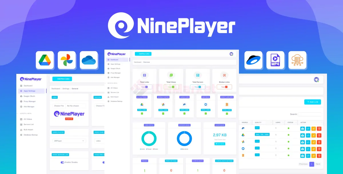 Nineplayer - Video Player Google Drive & LoadBalancer